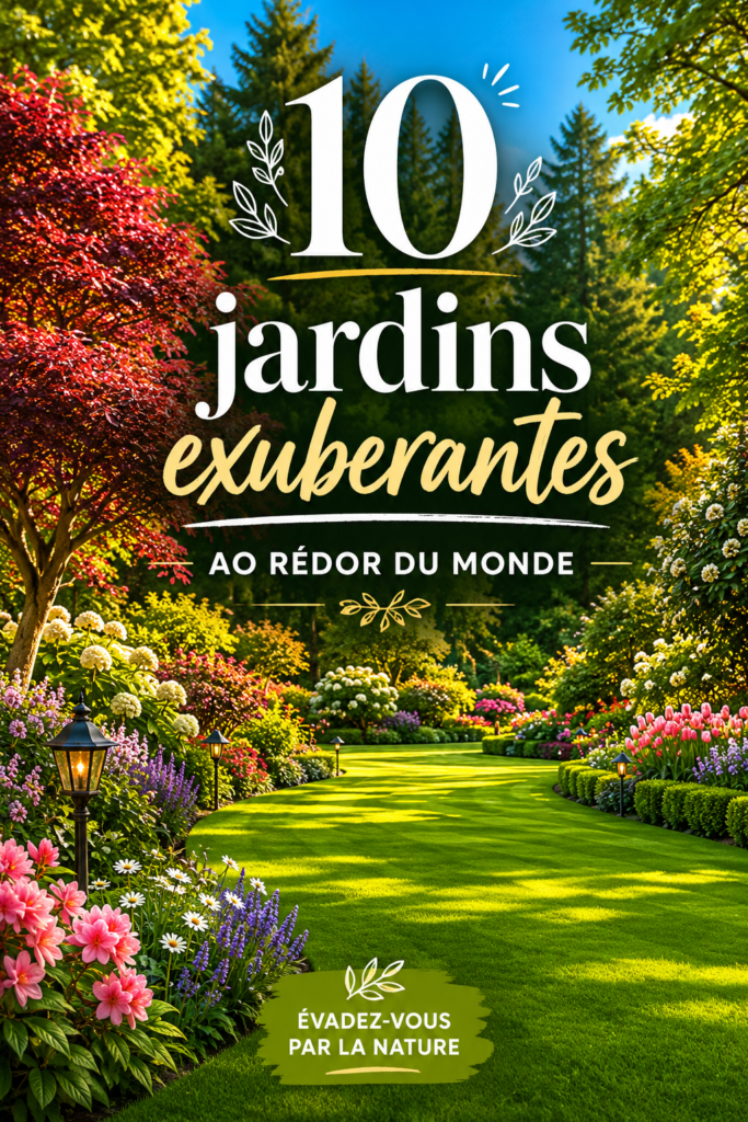 Un jardin luxuriant rempli de fleurs vibrantes et d'arbres verts