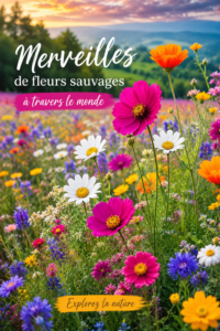 Un champ coloré de fleurs sauvages en pleine floraison