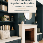 Palette de peinture colorée avec 7 teintes différentes pour la décoration intérieure.