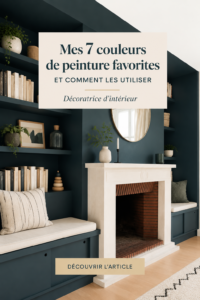 Palette de peinture colorée avec 7 teintes différentes pour la décoration intérieure.