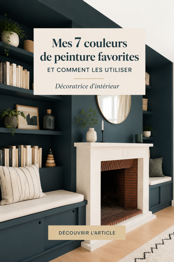 Palette de peinture colorée avec 7 teintes différentes pour la décoration intérieure.