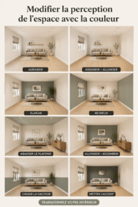 Intérieur moderne avec des murs colorés et une décoration chaleureuse