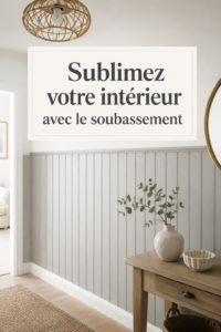 Intérieur moderne avec des panneaux muraux en bois créant une ambiance chaleureuse.