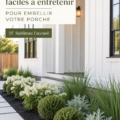 Parterre de fleurs colorées embellissant un porche accueillant