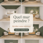 Un salon décoré avec un mur fraîchement peint dans des tons chauds et accueillants.