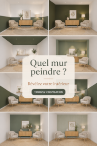 Un salon décoré avec un mur fraîchement peint dans des tons chauds et accueillants.