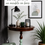 Meuble en bois avant et après la peinture, illustrant le relooking réussi