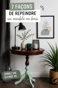 Meuble en bois avant et après la peinture, illustrant le relooking réussi