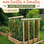 Treillis à tomates robuste et esthétique dans un jardin