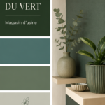Intérieur avec des associations de couleurs modernes et chaleureuses.