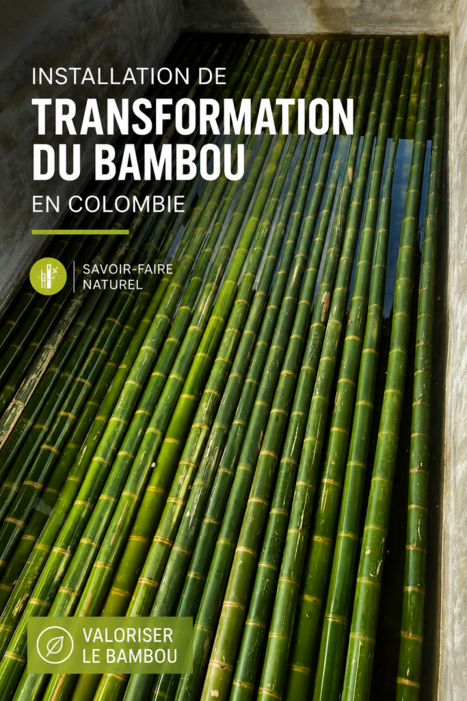 Illustration d'une construction moderne en bambou, symbole d'architecture durable.