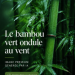 Vue de bambous ondulant au vent, symbolisant la paix et la sérénité.