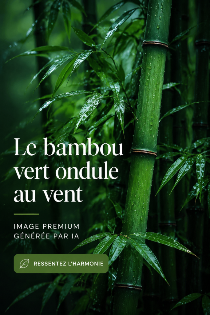 Vue de bambous ondulant au vent, symbolisant la paix et la sérénité.