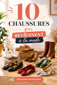 Un assortiment de chaussures à la mode sur une surface claire, représentant les dernières tendances.