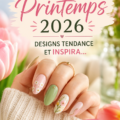 Un set d'ongles printaniers aux couleurs pastel et motifs floraux, tendance pour le printemps 2026.