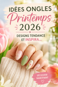 Un set d'ongles printaniers aux couleurs pastel et motifs floraux, tendance pour le printemps 2026.
