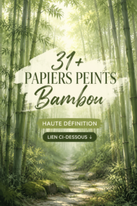 Un salon décoré avec un fond d'écran en bambou apaisant