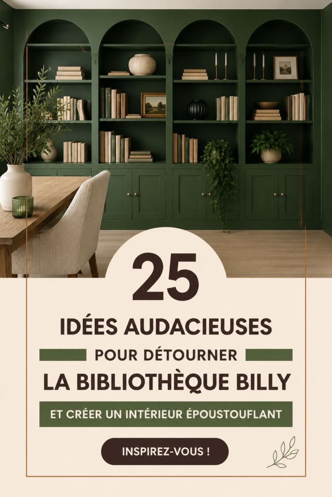Une belle bibliothèque Billy d'Ikea personnalisée avec des éléments de décoration