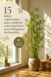 Un intérieur décoré avec des éléments en bambou chaleureux et apaisants.