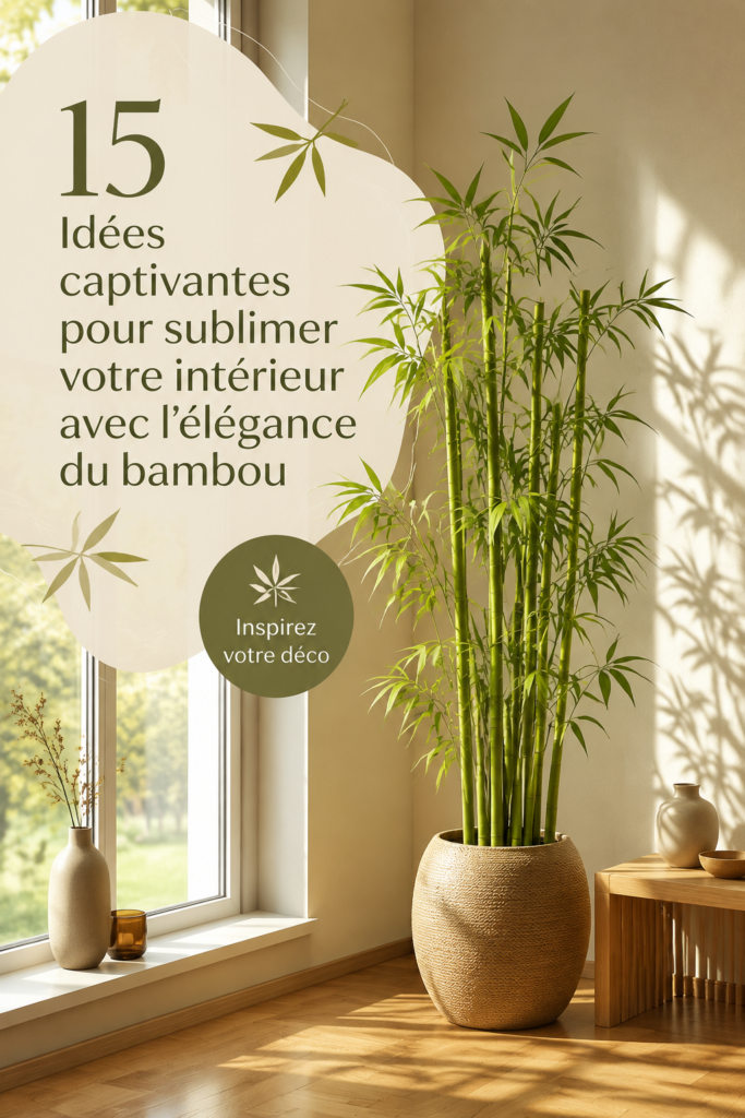 Un intérieur décoré avec des éléments en bambou chaleureux et apaisants.