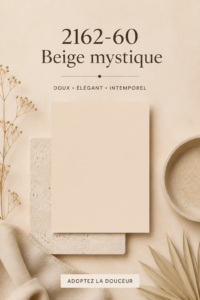 Un échantillon de couleur Mystic Beige sur une palette créative