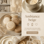 Intérieur moderne avec des nuances de beige, créant une ambiance chaleureuse