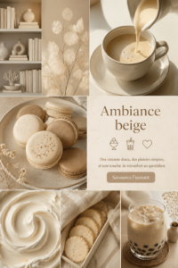 Intérieur moderne avec des nuances de beige, créant une ambiance chaleureuse