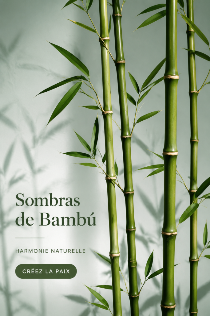 Ombres en bambou décoratives dans un intérieur chaleureux et naturel.