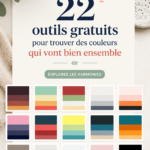 Exemple de palettes de couleurs harmonisées avec un outil de design