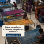 Tableau illustrant la beauté d'une peinture Adire.