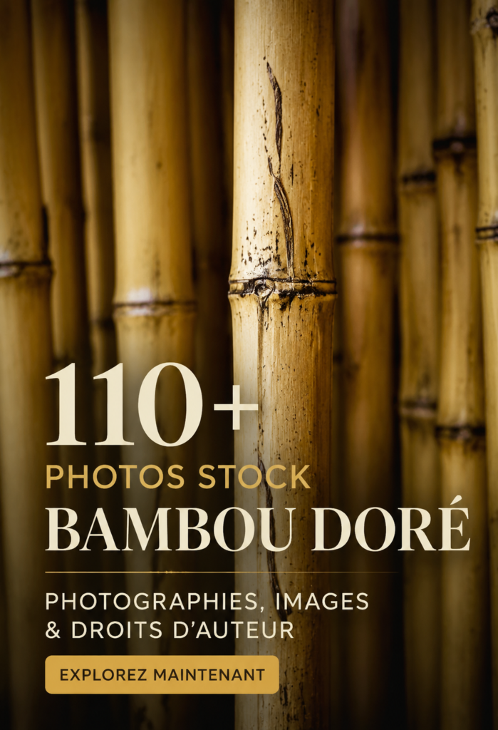 Un bel exemple de photo de bambou doré mettant en avant ses reflets