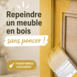 Un meuble en bois peint en couleur vive sans ponçage visible