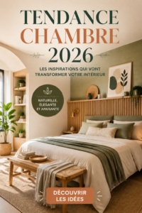 Chambre moderne décorée selon les tendances 2026