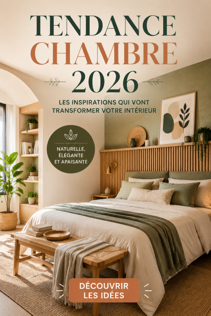 Chambre moderne décorée selon les tendances 2026