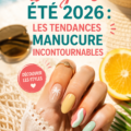 Manucure tendance d'été 2026 avec des couleurs vibrantes et des motifs artistiques.