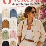 Veste tendance du printemps-été 2026 sur un mannequin en extérieur