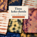 Tissu koko dunda coloré avec différentes textures et motifs