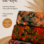 Tissus Adire colorés étalés, représentant l'art traditionnel nigérian.