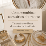 Femme portant des accessoires dorés élégants avec une tenue chic.