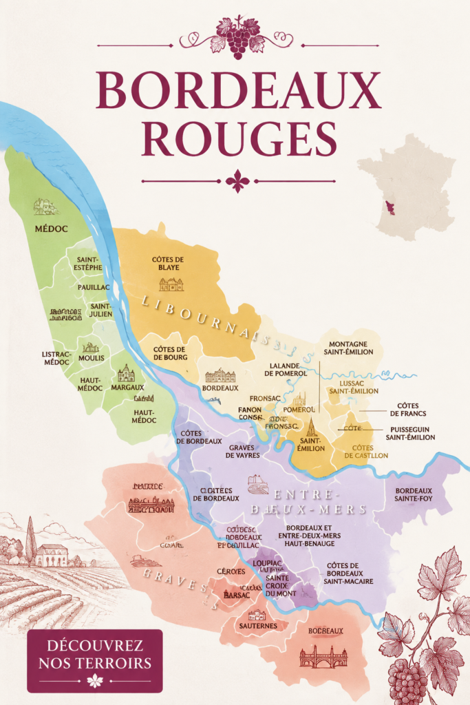 Intérieur stylé avec des touches de Bordeaux rouge.
