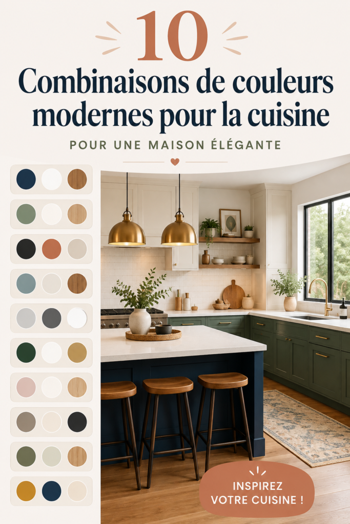 Une cuisine moderne avec des couleurs tendance, mélange de bleu pastel et de bois clair.