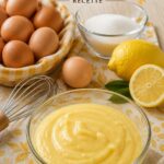 Une crème pâtissière au citron onctueuse servie dans un bol décoratif.
