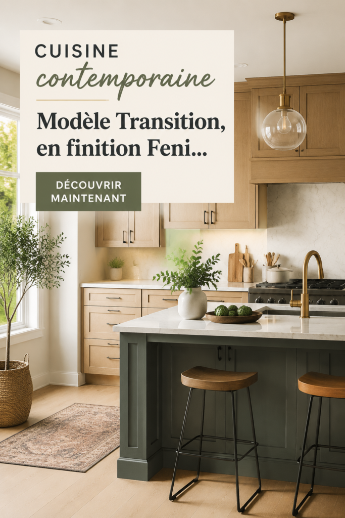 Cuisine modèle Transition avec des finitions modernes et élégantes