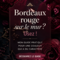 Un salon chaleureux avec des murs bordeaux et des meubles en bois, créant une ambiance élégante.