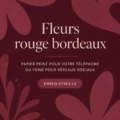 Fonds d'écran floral bordeaux élégant pour téléphone