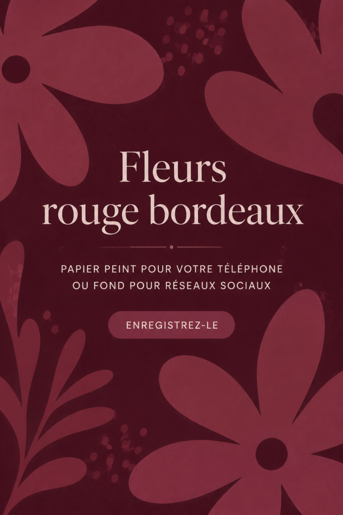 Fonds d'écran floral bordeaux élégant pour téléphone