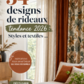 Collection de rideaux tendance 2026 avec différents motifs et couleurs.