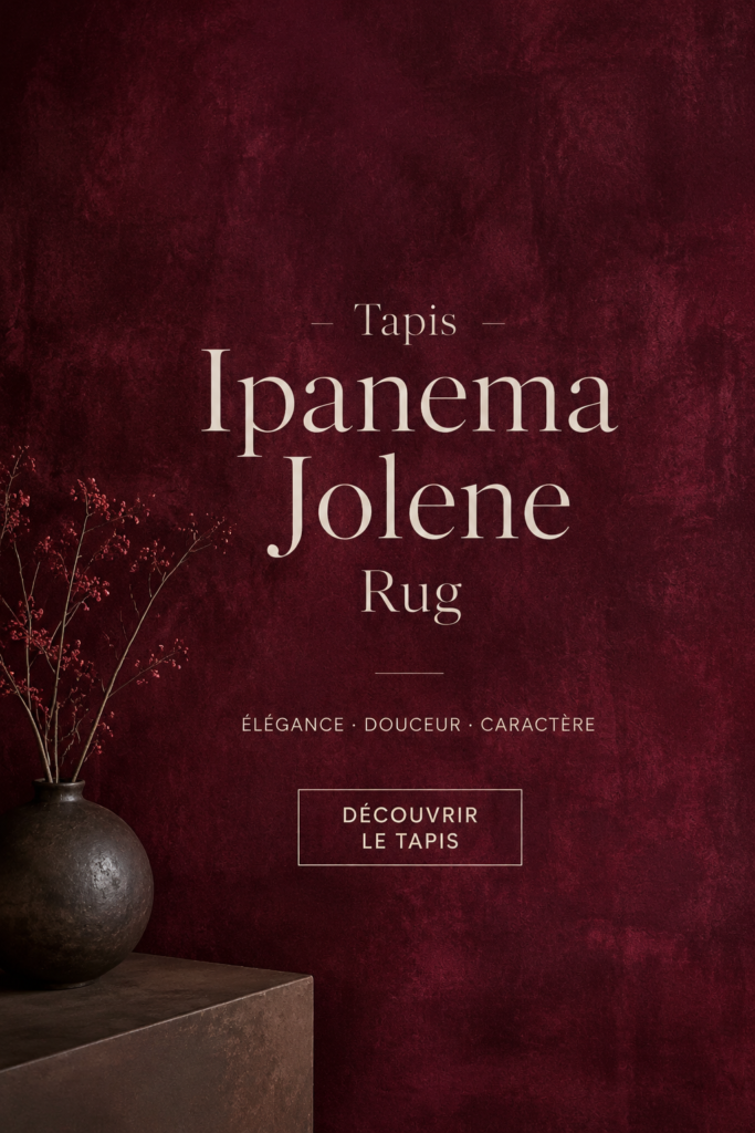 Tapis Ipanema Jolene au design chaleureux et contemporain dans un intérieur élégant