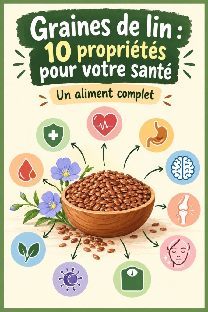 Un bol de graines de lin sur une table en bois, représentant un superaliment pour la santé.