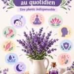 Un jardin de lavande coloré avec une ambiance apaisante.